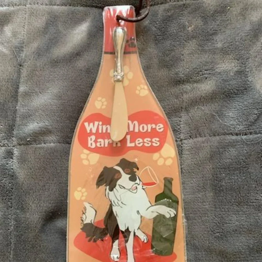 Wine More, Bark Less Cheese Server Set